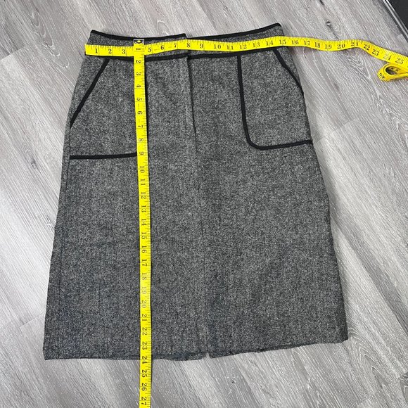 Ann Taylor Loft 87% Wool Gray Skirt Size 6 - Picture 9 of 9
